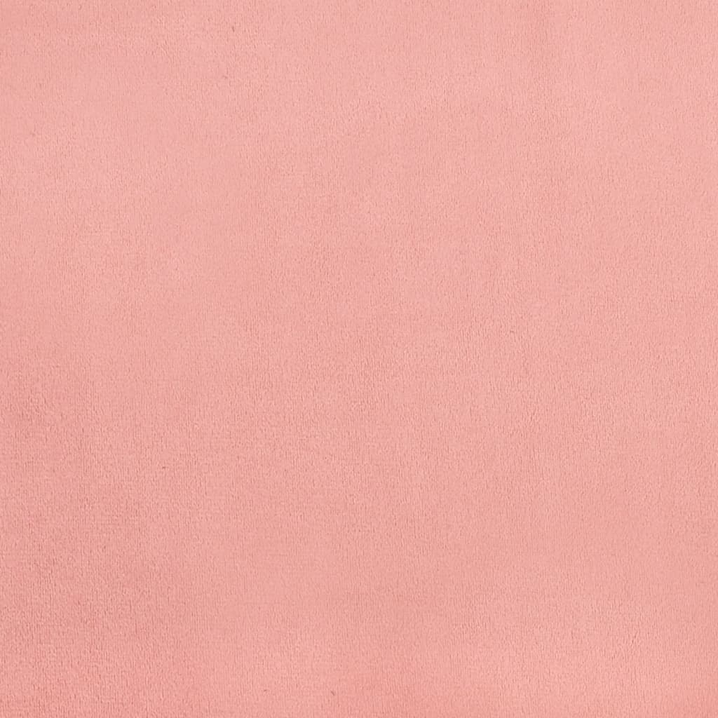 vidaXL Sängram rosa 120x200 cm sammet
