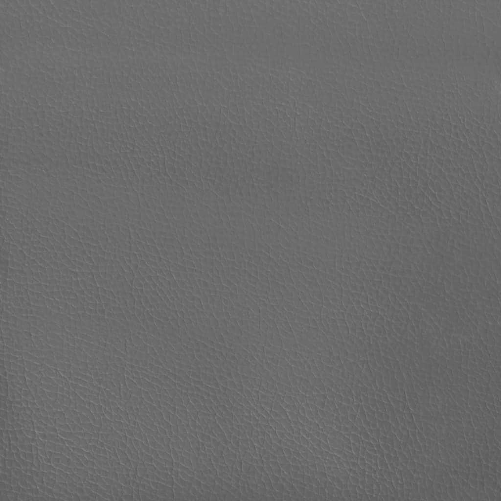 vidaXL Sänggavel med kanter grå 183x16x118/128 cm konstläder