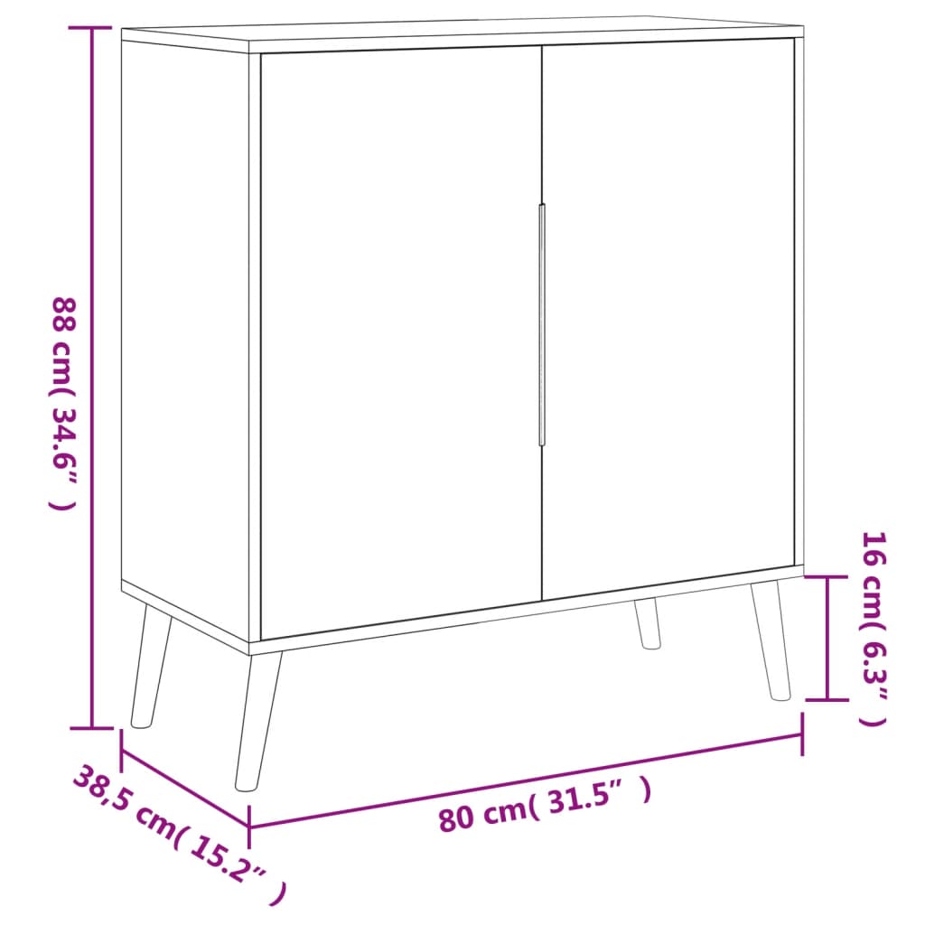 Finori Sideboard Lusk 01A sonoma-ek 80x38,5x88 cm