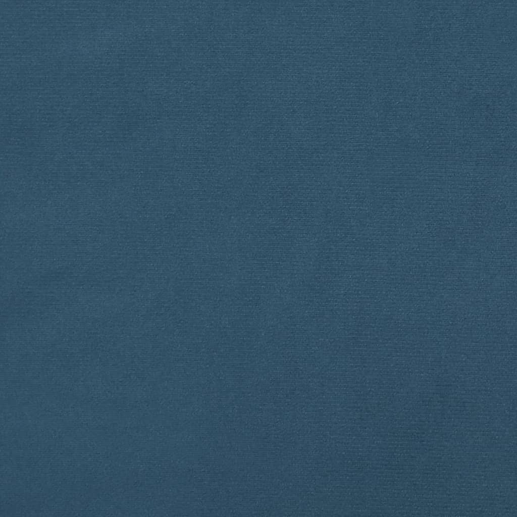 vidaXL Ramsäng mörkblå 200x200 cm sammet