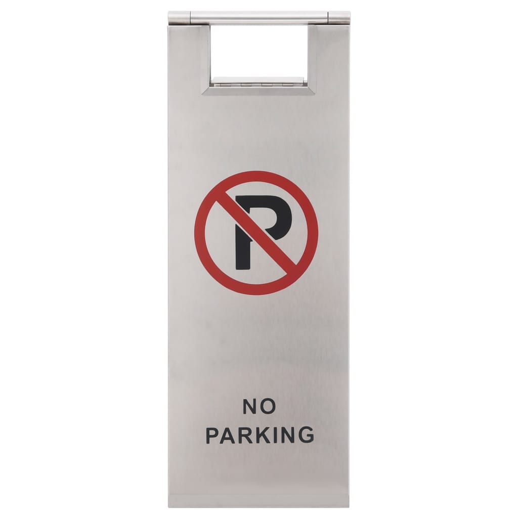 vidaXL Varningsskylt parkering förbjuden hopfällbar rostfritt stål