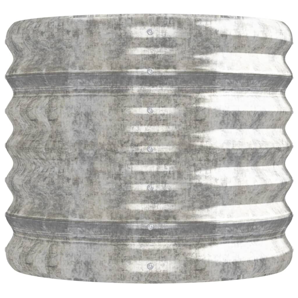 vidaXL Odlingslåda pulverlackerat stål 152x40x36 cm silver