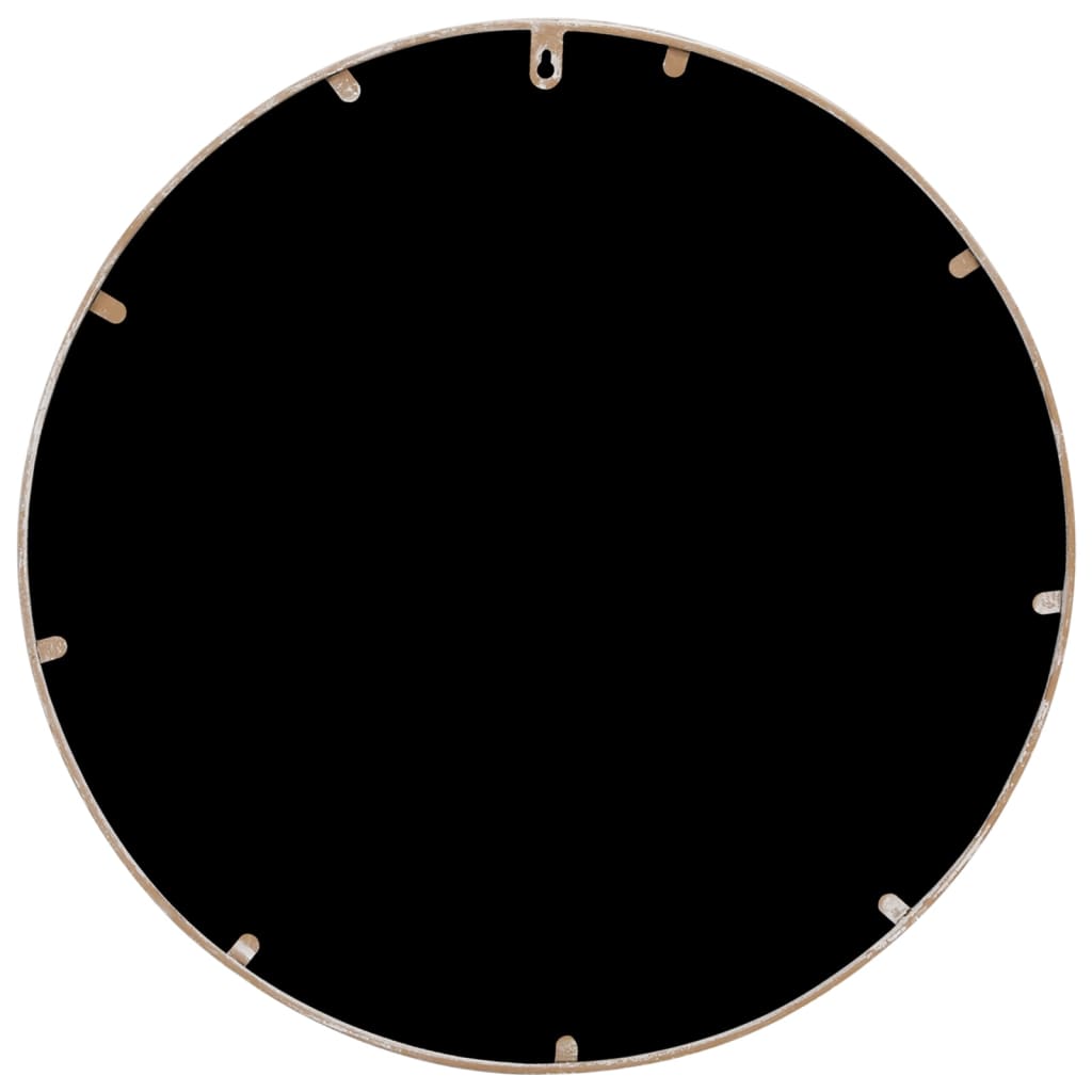 vidaXL Spegel sandfärgad 60x2,5 cm rund järn för inomhusbruk