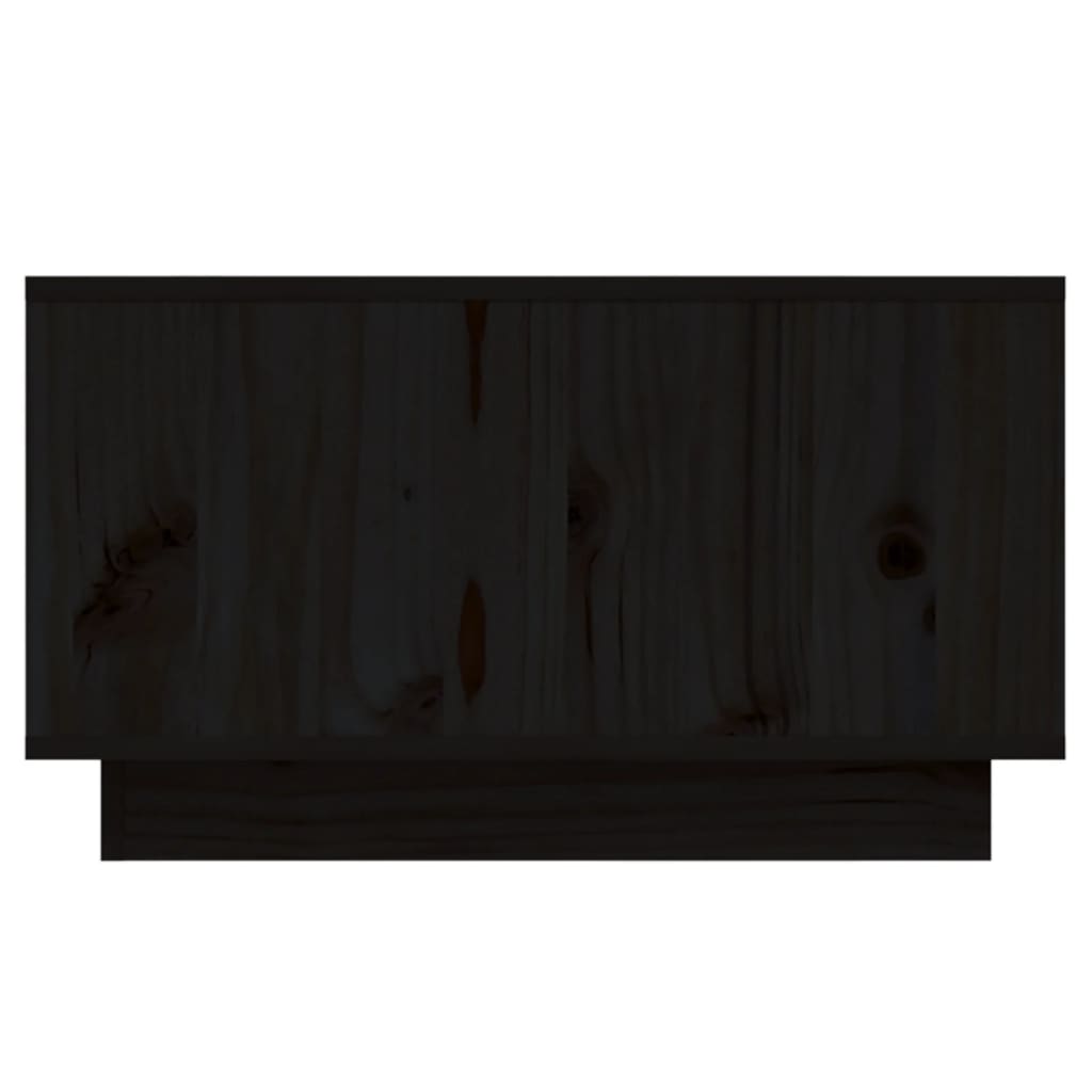 vidaXL Soffbord svart 55x56x32 cm massiv furu