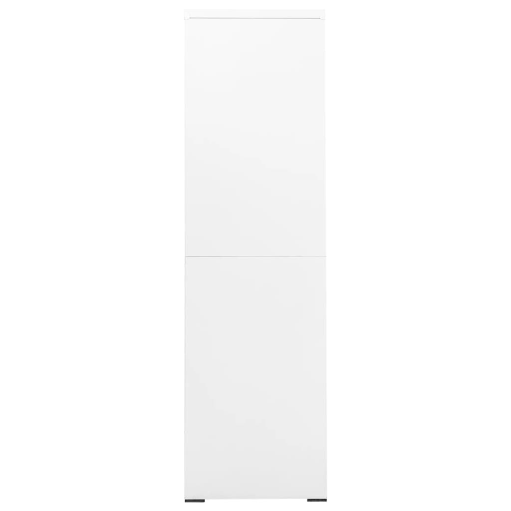 vidaXL Dokumentskåp vit 90x46x164 cm stål