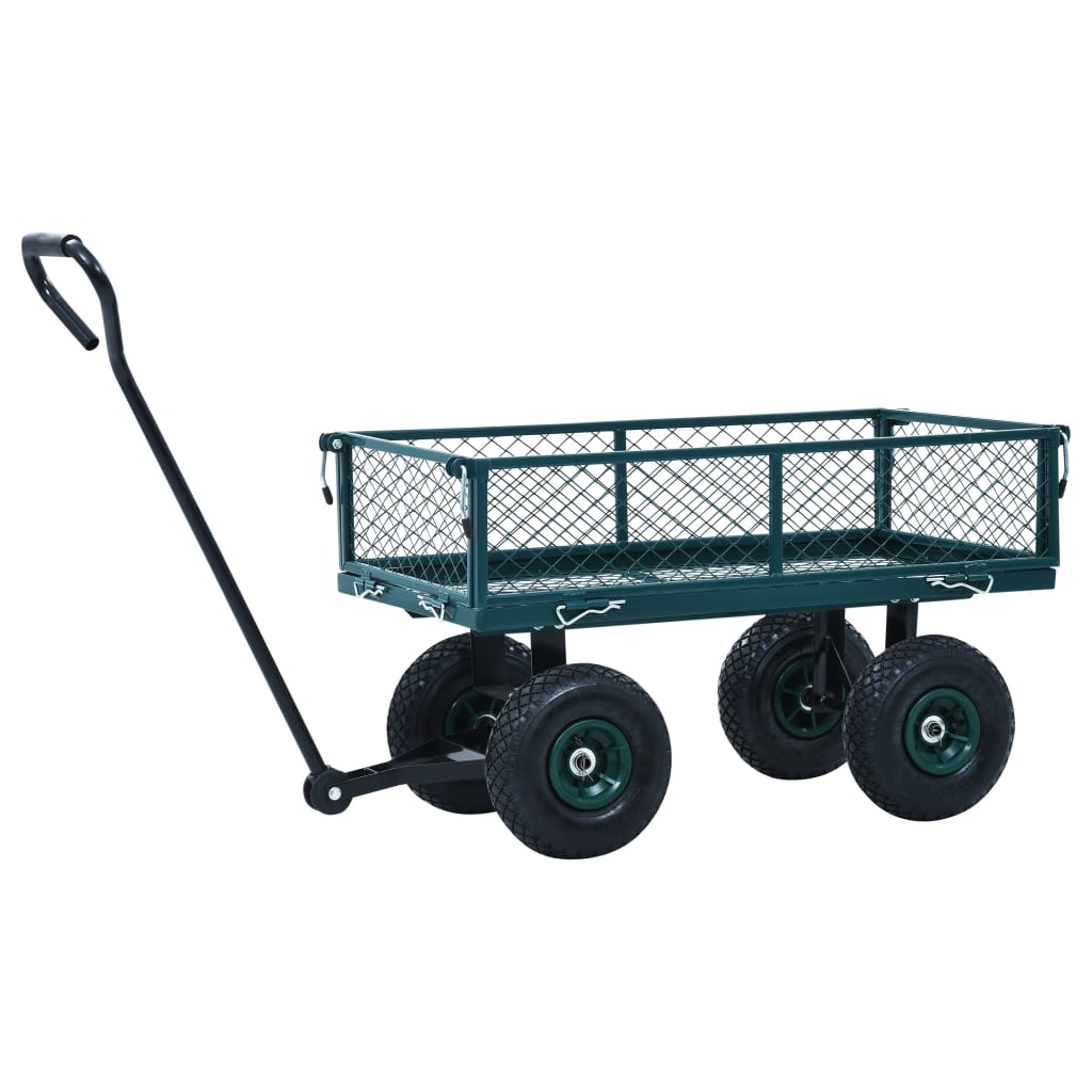 vidaXL Trädgårdsvagn grön 250 kg