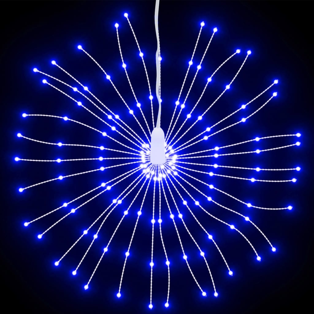 vidaXL Julbelysning 8 st 140 LED blå 17 cm