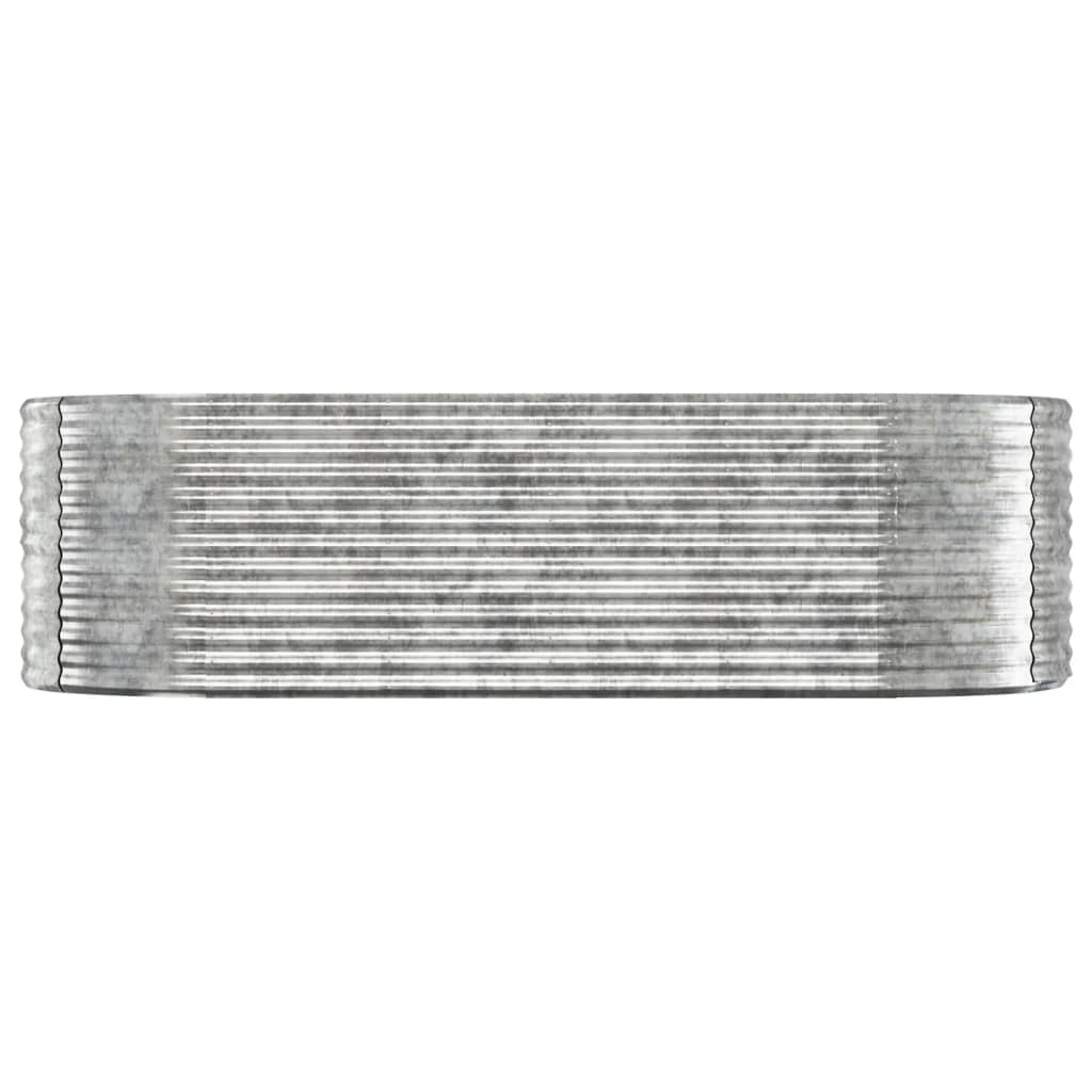 vidaXL Odlingslåda pulverlackerat stål 249x100x68 cm silver