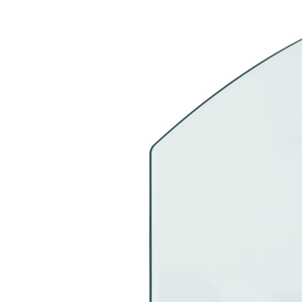 vidaXL Glasskiva för öppen spis 80x50 cm