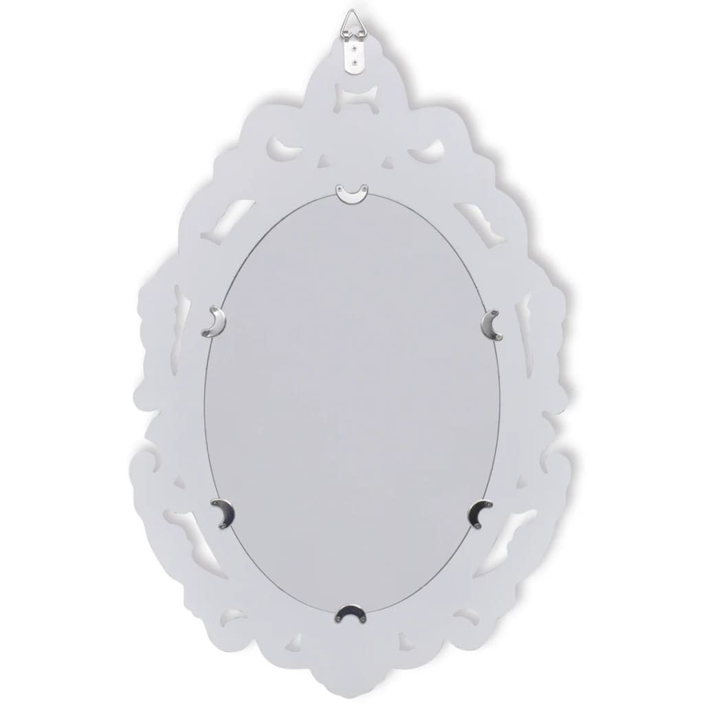 vidaXL Vägghylla för nycklar och smycken med spegel och krokar
