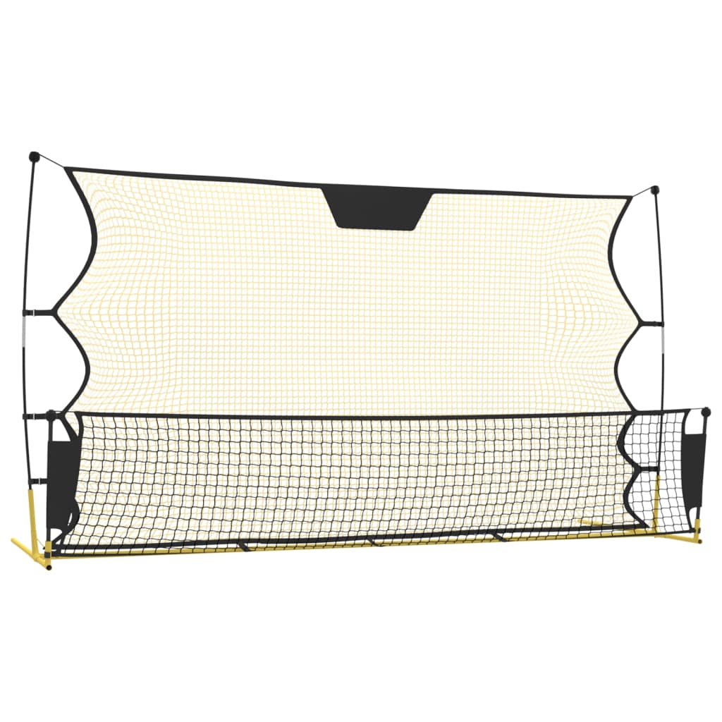 vidaXL Fotbollsnät med rebounder svart och gul 183x85x120 cm polyester