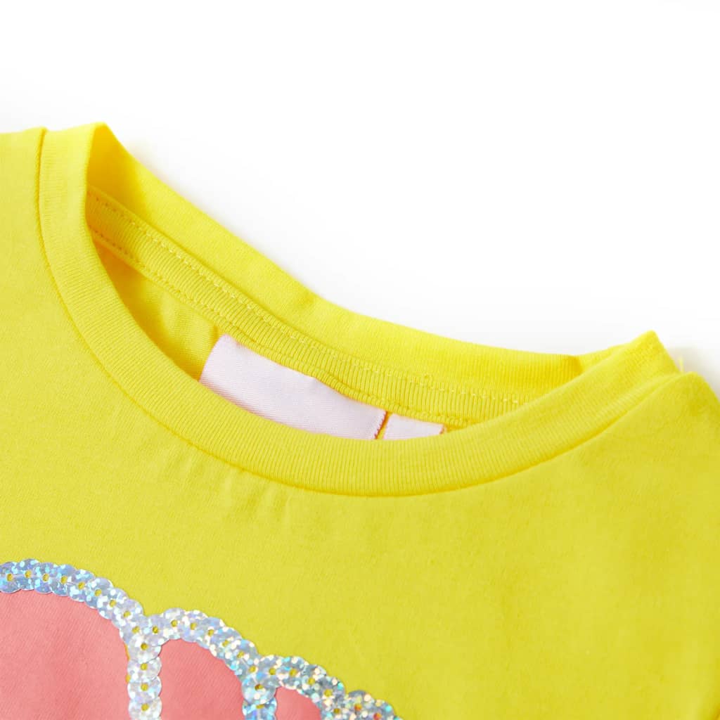 T-shirt för barn gul 92