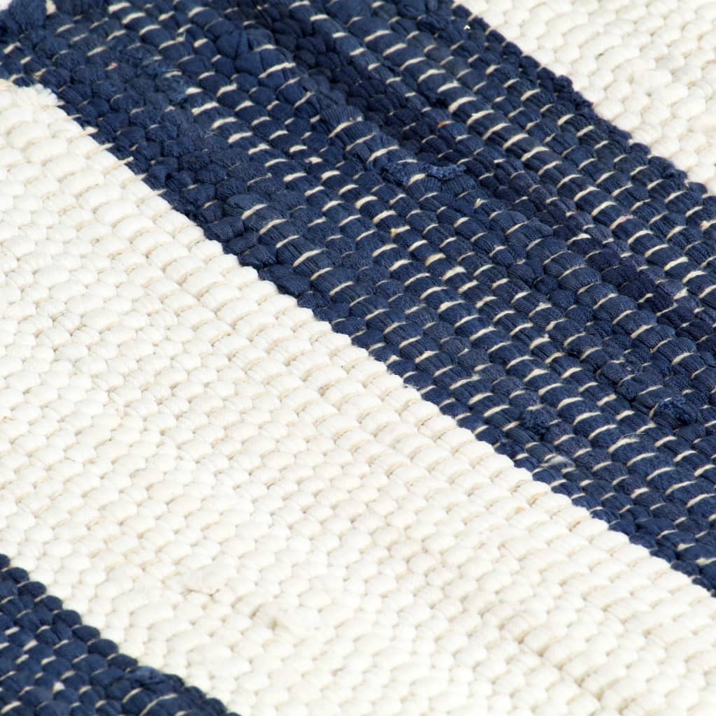 vidaXL Bordstabletter 6 st chindi randig blå och vit 30x45 cm