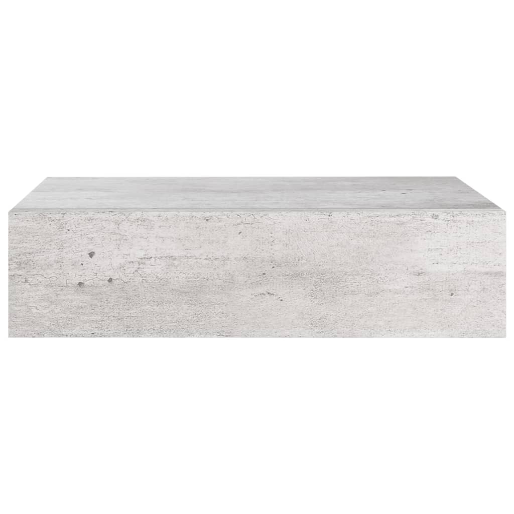 vidaXL Väggmonterad låda betonggrå 40x23,5x10 cm MDF