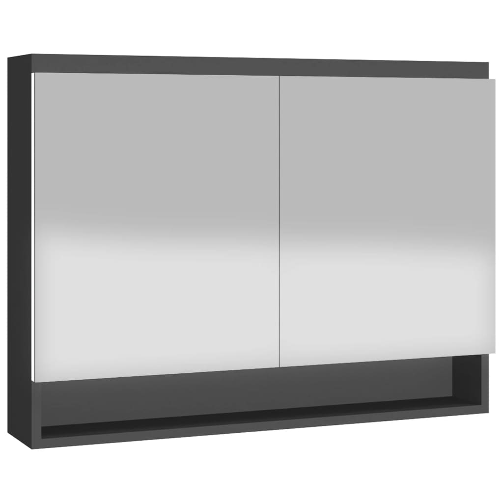 vidaXL Spegelskåp för badrum antracit 80x15x60 cm MDF