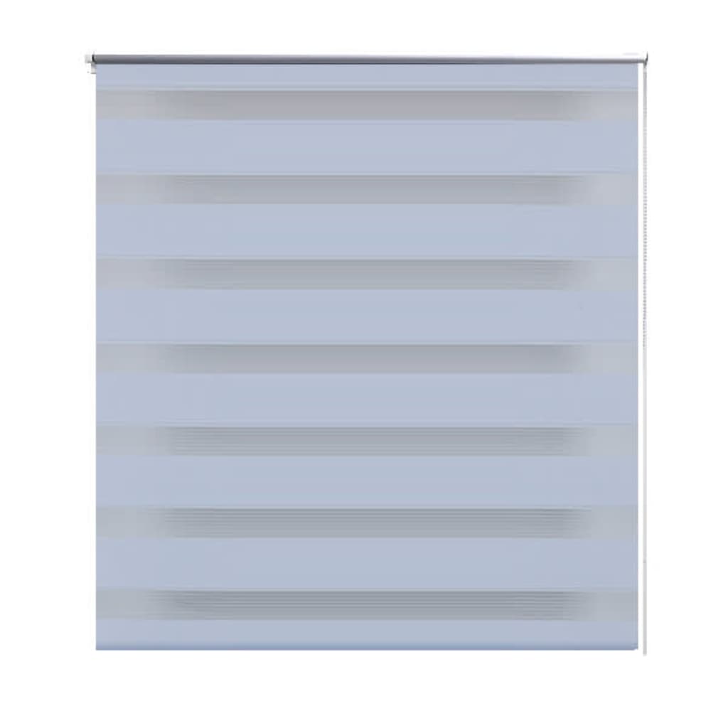 Rullgardin randig vit 70 x 120 cm transparent