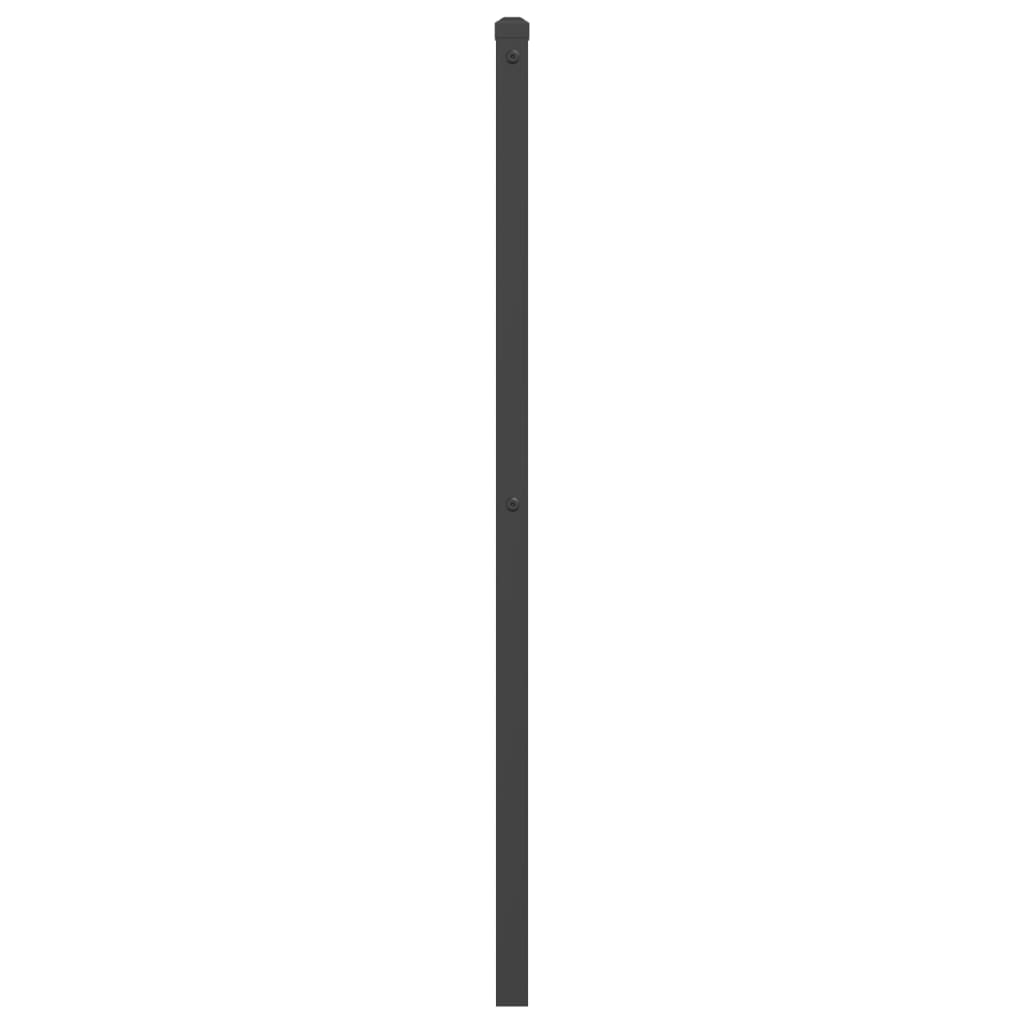 vidaXL Huvudgavel metall svart 135 cm