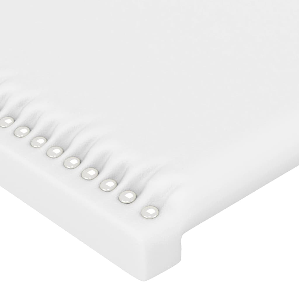 vidaXL Sänggavel LED hvid 80x5x118/128 cm konstläder