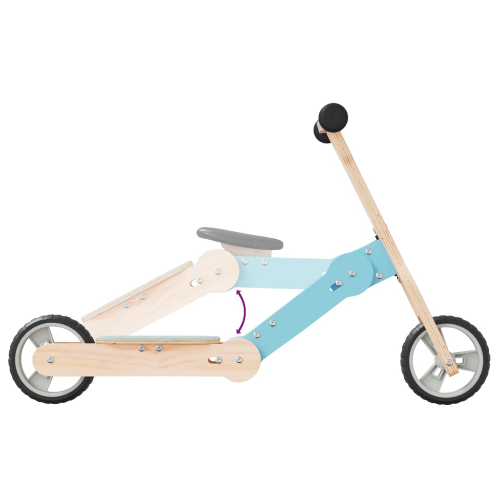 vidaXL Sparkcykel för barn 2-i-1 ljusblå