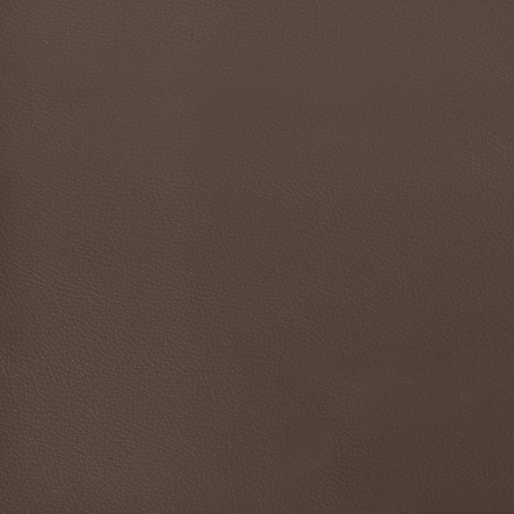 vidaXL Sänggavel med kanter brun 183x23x78/88 cm konstläder