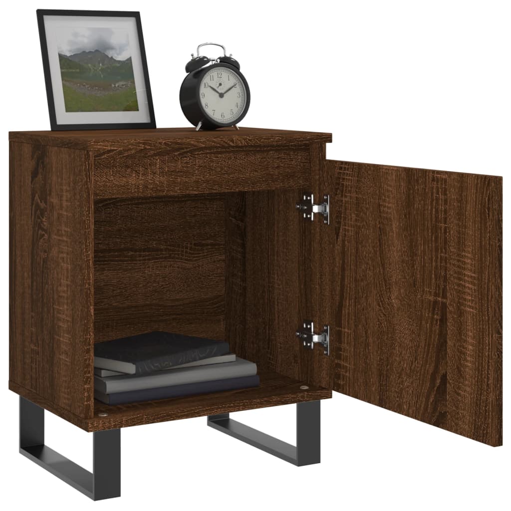 vidaXL Sängbord brun ek 40x30x50 cm konstruerat trä