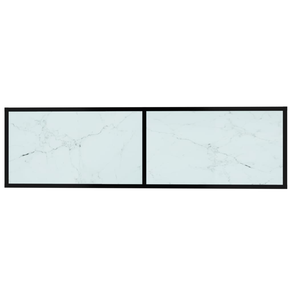 vidaXL TV-bänk vit marmor 140x40x40,5 cm härdat glas