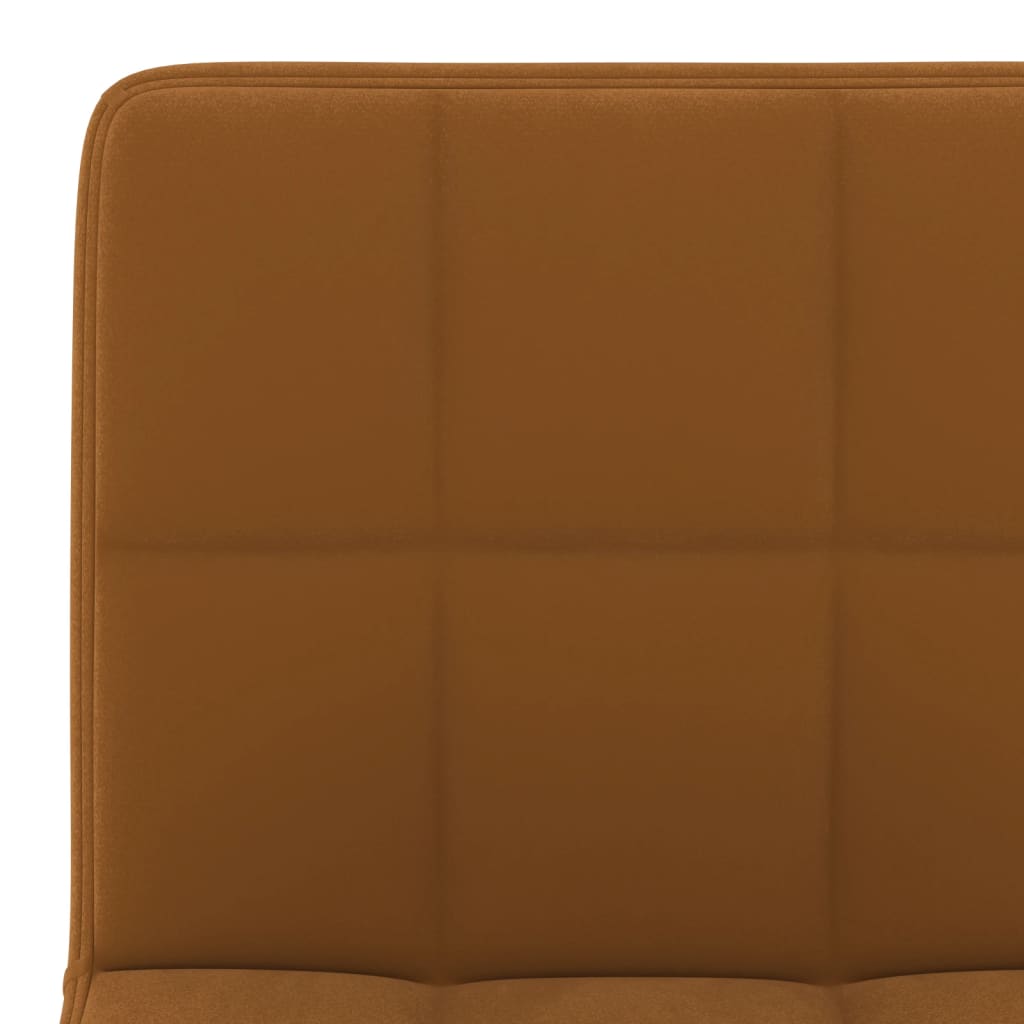 vidaXL Snurrbara matstolar 2 st brun sammet