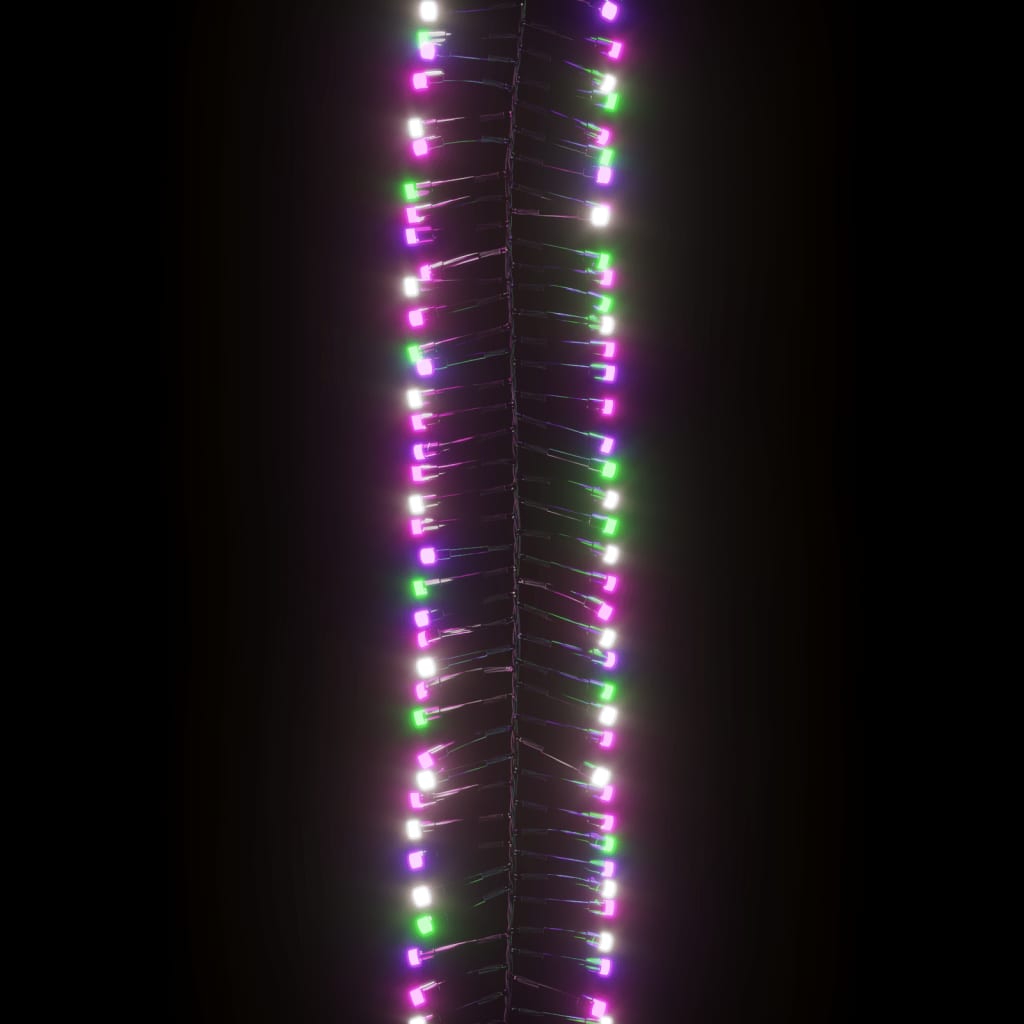 vidaXL Ljusslinga med 1000 LED cluster flerfärgad pastell 11 m PVC
