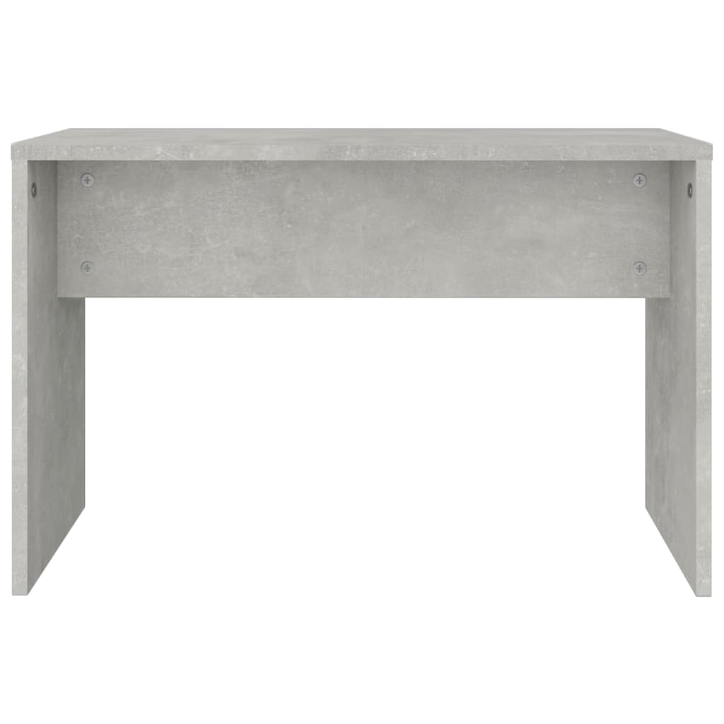 vidaXL Sminkbord set betonggrå 86,5x35x136 cm