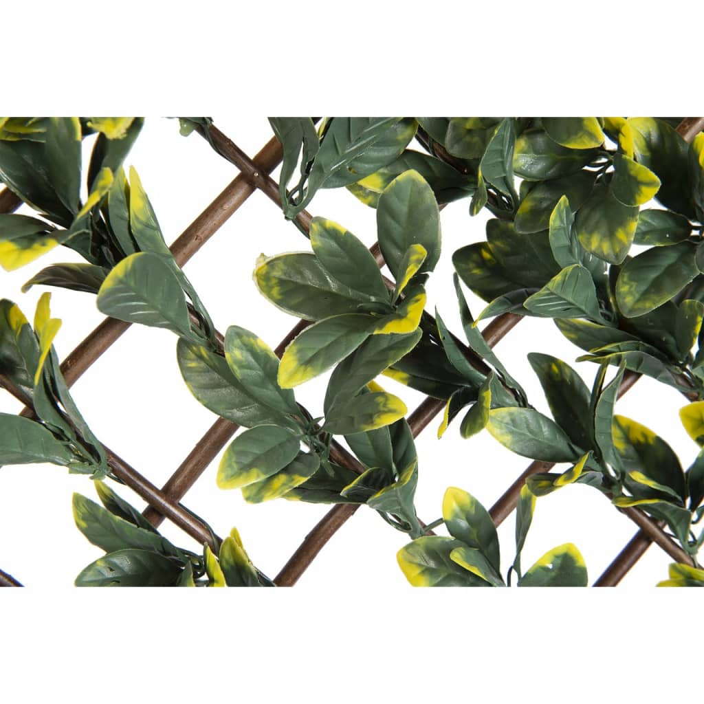 Nature Spalje med konstväxt 90x180 cm gröna och gula blad