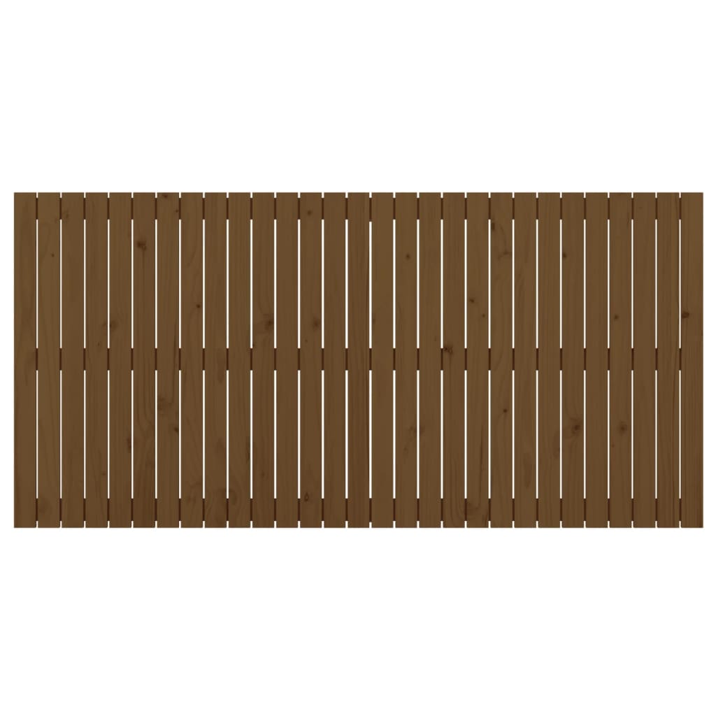 vidaXL Väggmonterad huvudgavel honungsbrun 185x3x90 cm massiv furu