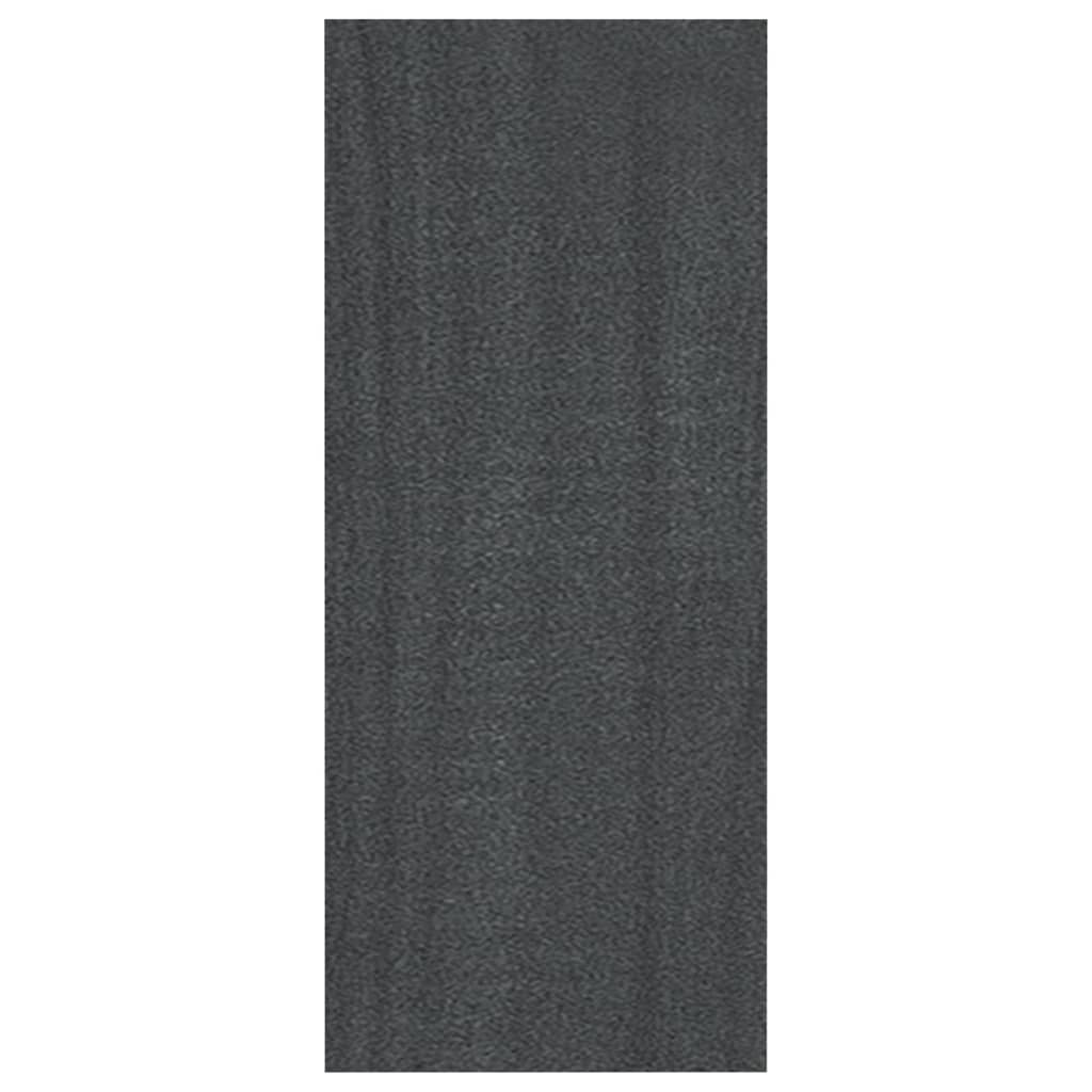 vidaXL Bokhylla grå 40x30x71,5 cm massiv furu