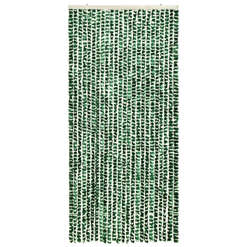 vidaXL Insektsdraperi grön och vit 100x220 cm chenille