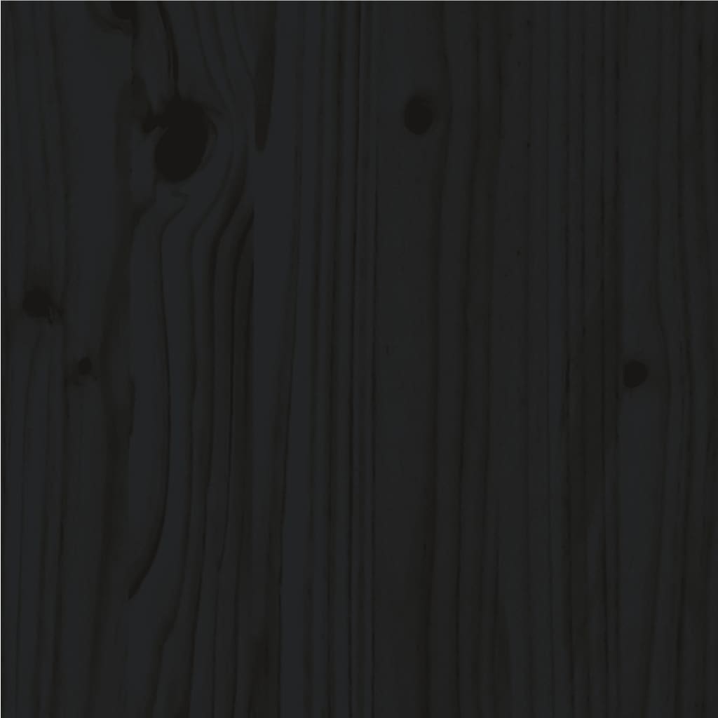 vidaXL Sängram svart massivt trä 150x200 cm 5FT