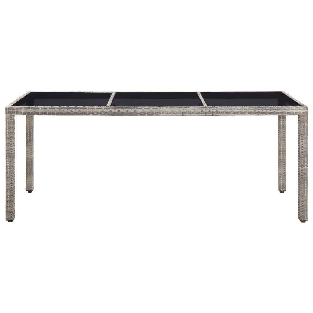 vidaXL Trädgårdsbord grå 190x90x75 cm konstrotting