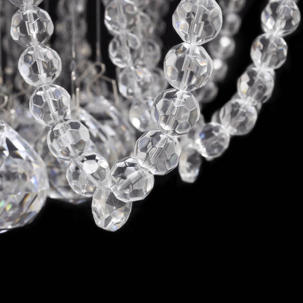 LED-Taklampa med kristaller 45 cm i diameter
