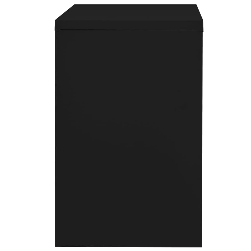 vidaXL Dokumentskåp svart 90x46x72,5 cm stål