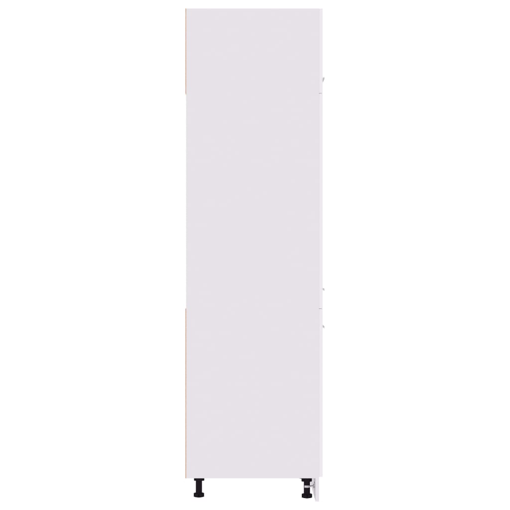 vidaXL Skåp för kylskåp vit 60x57x207 cm spånskiva