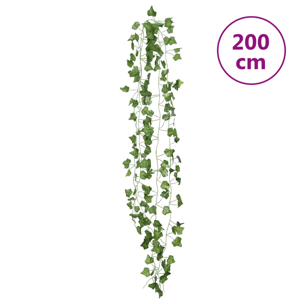 vidaXL Konstväxter murgröna 12 st grön 200 cm