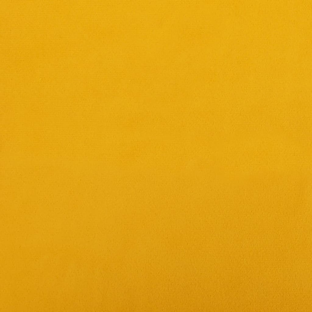 vidaXL Matstolar 4 st gul sammet