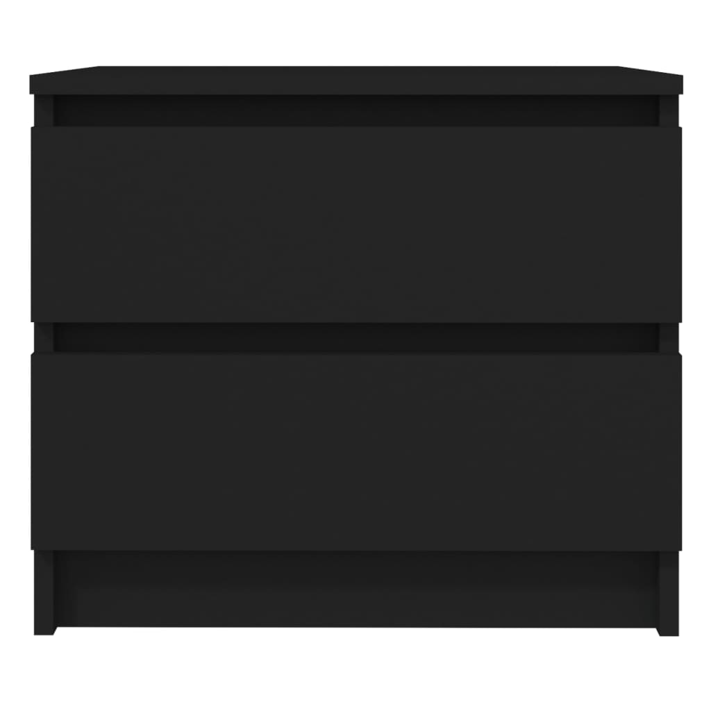 vidaXL Sängbord svart 50x39x43,5 cm spånskiva