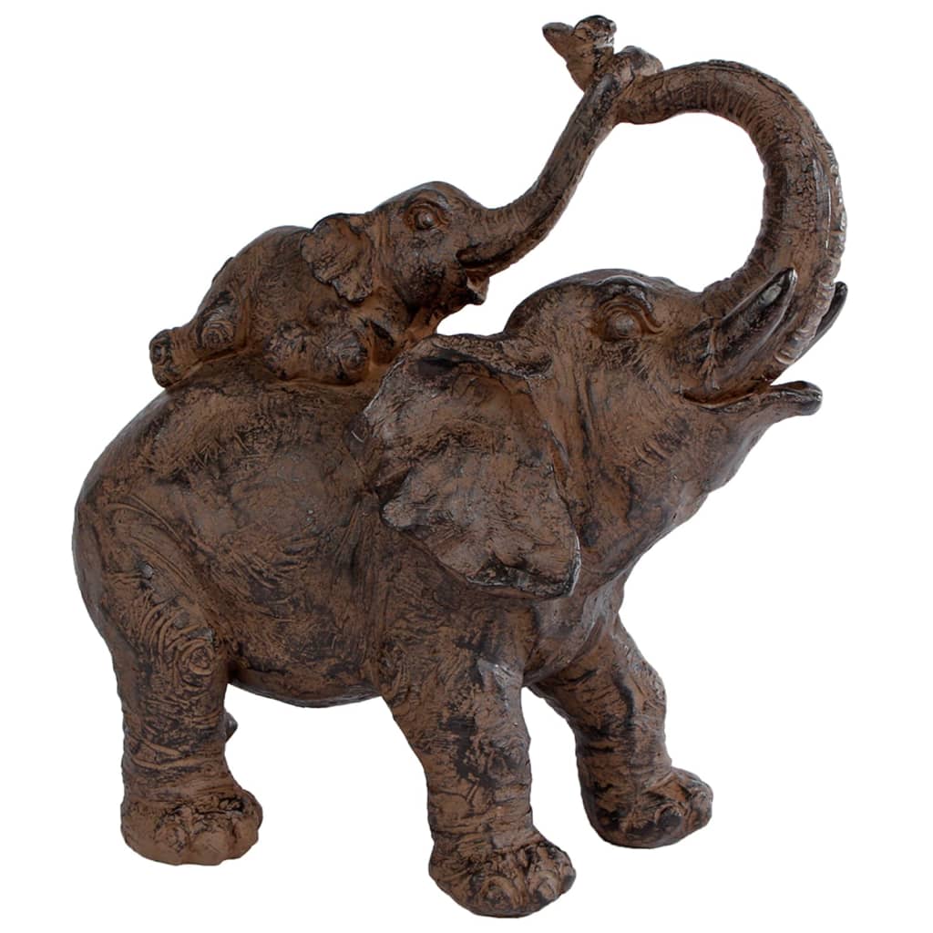 Gifts Amsterdam Skulptur Elephants konststen brun 28x13x28 cm