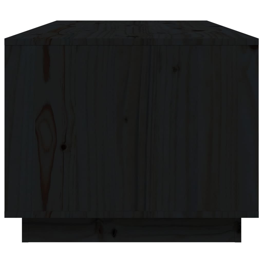 vidaXL Soffbord svart 100x50x41 cm massiv furu