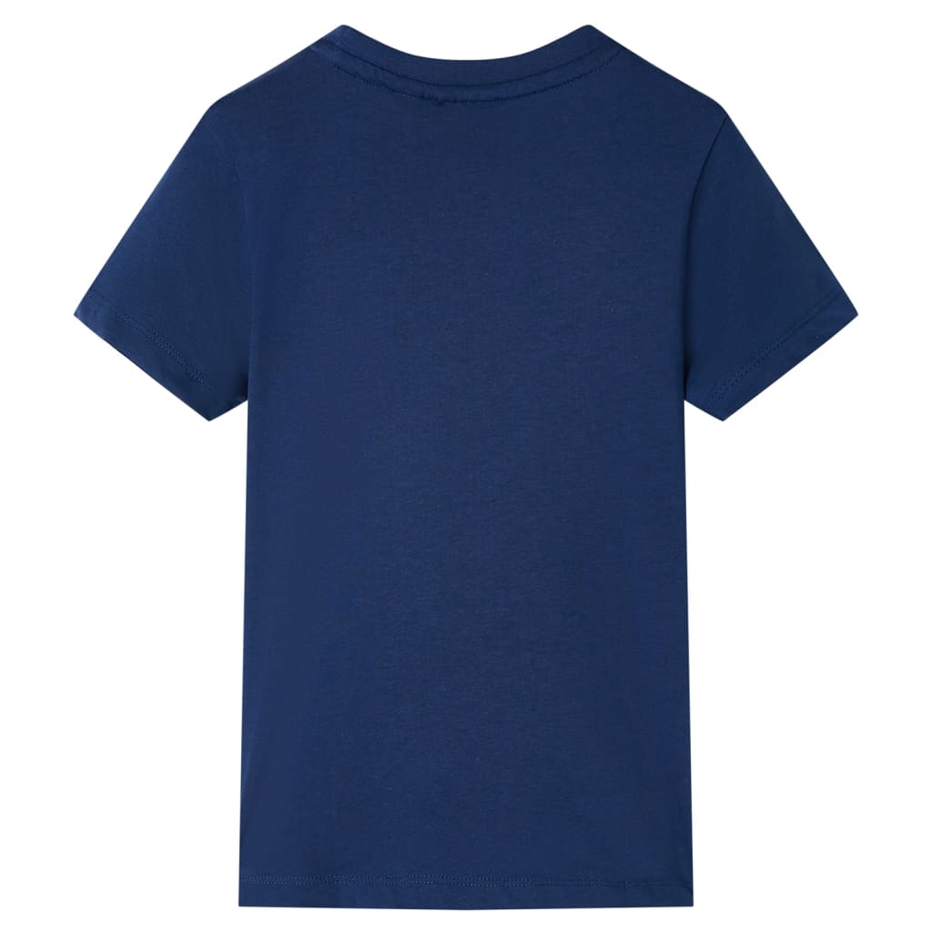 T-shirt med korta ärmar för barn mörkblå 104