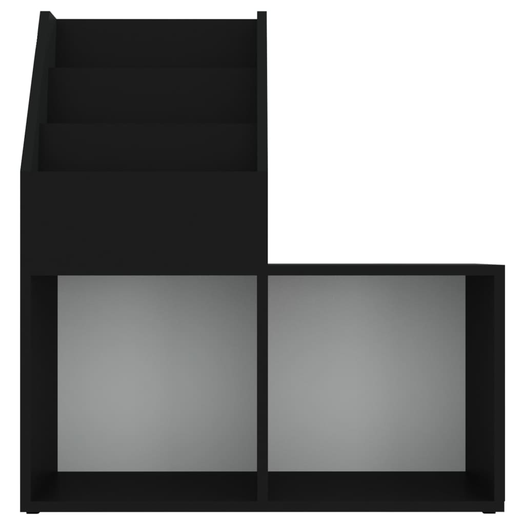 vidaXL Tidningsställ för barn svart 71x30x78,5 cm spånskiva