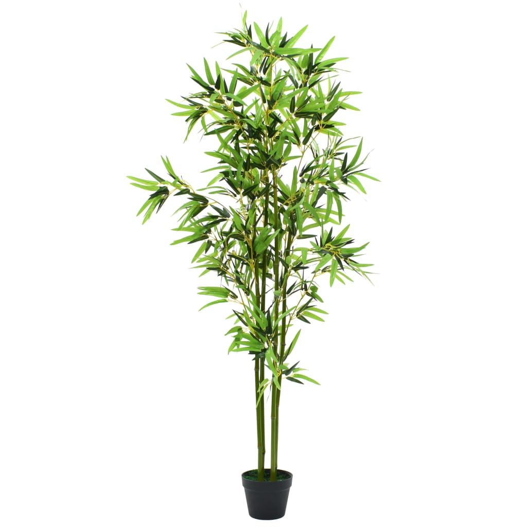 vidaXL Konstväxt bambu med kruka 175 cm grön
