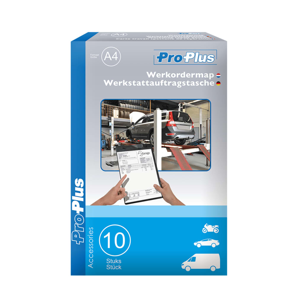 ProPlus Dokumenthållare för verkstad A4 10 st Svart 580040