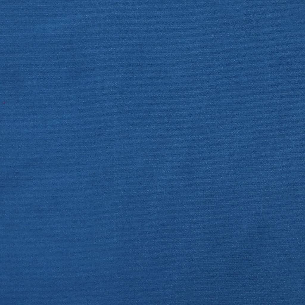 vidaXL Vilstol med fotpall blå sammet