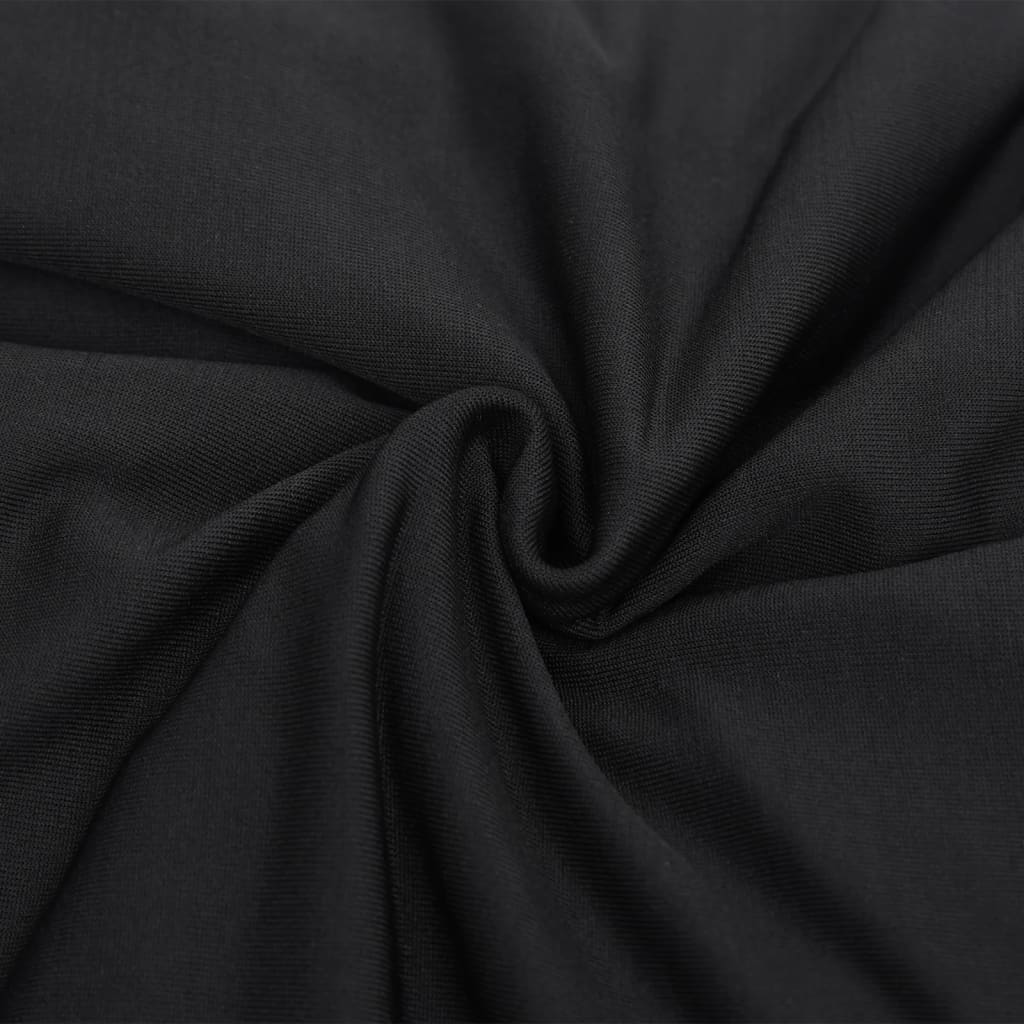 vidaXL Sofföverdrag 2-sits med stretch svart polyesterjersey