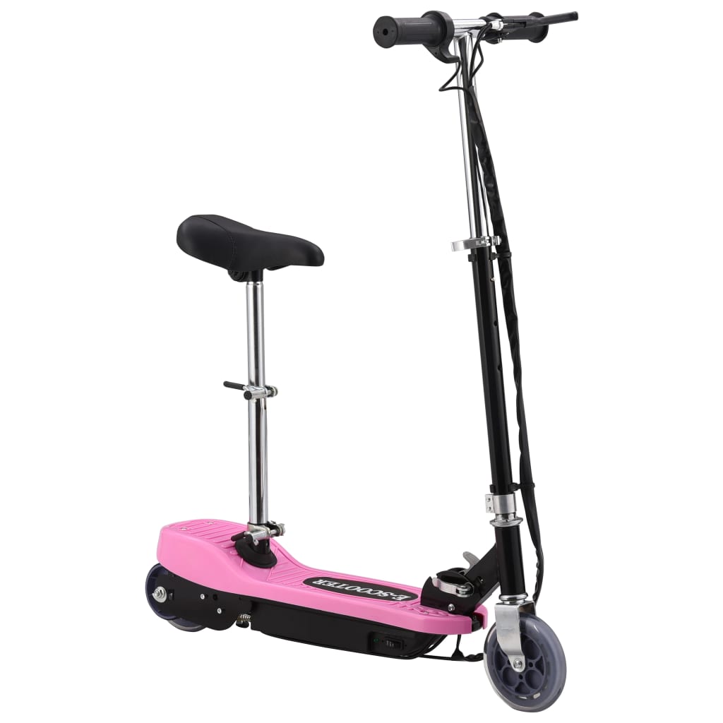 vidaXL Elektrisk sparkcykel med sadel 120 W rosa